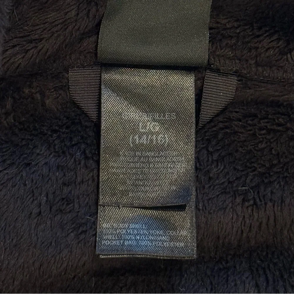 The North Face Retro Denali Jacket Girls Large 14 16 High Pile Fleece Black Fall - Picture 5 of 8